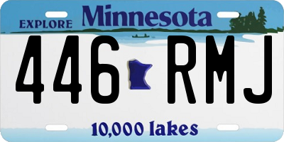 MN license plate 446RMJ