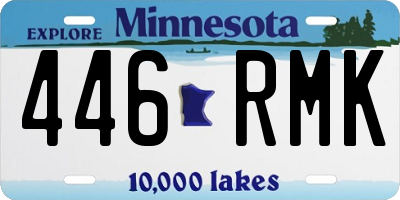 MN license plate 446RMK
