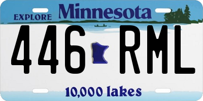 MN license plate 446RML