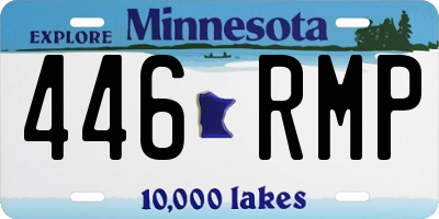 MN license plate 446RMP
