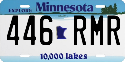 MN license plate 446RMR
