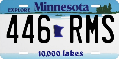 MN license plate 446RMS