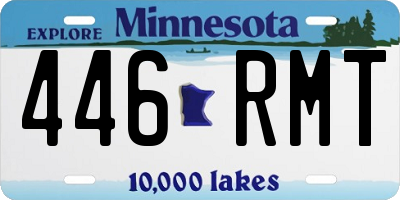 MN license plate 446RMT