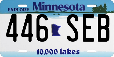 MN license plate 446SEB