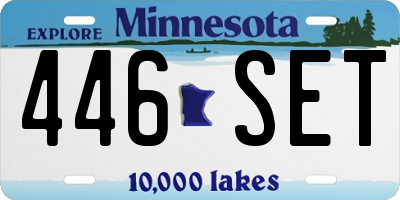 MN license plate 446SET