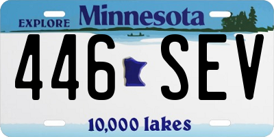 MN license plate 446SEV