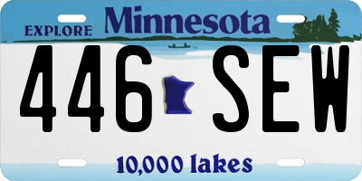MN license plate 446SEW