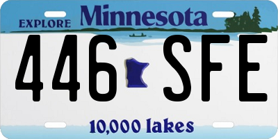 MN license plate 446SFE
