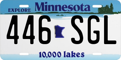 MN license plate 446SGL