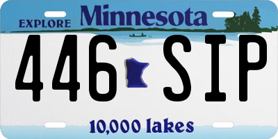 MN license plate 446SIP