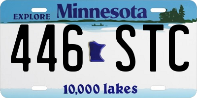 MN license plate 446STC