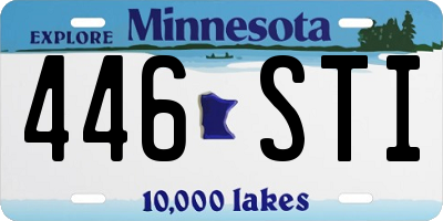 MN license plate 446STI