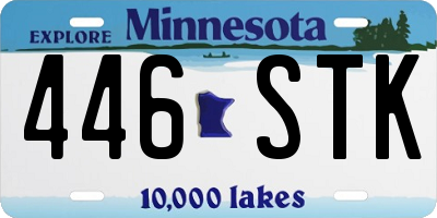 MN license plate 446STK