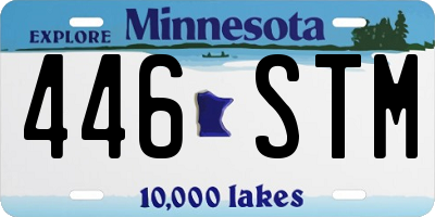 MN license plate 446STM