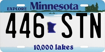 MN license plate 446STN