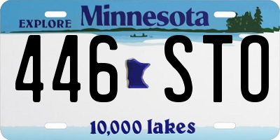 MN license plate 446STO