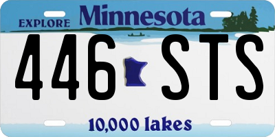 MN license plate 446STS