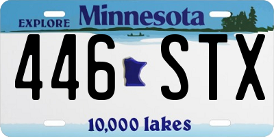 MN license plate 446STX
