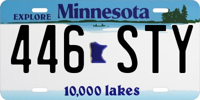 MN license plate 446STY