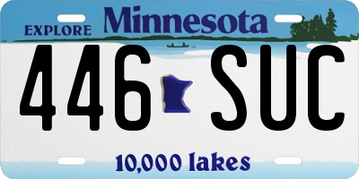 MN license plate 446SUC