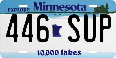 MN license plate 446SUP