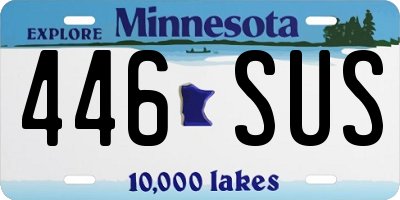 MN license plate 446SUS