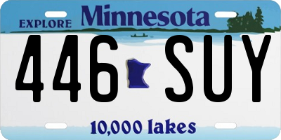 MN license plate 446SUY
