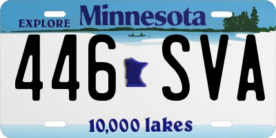 MN license plate 446SVA