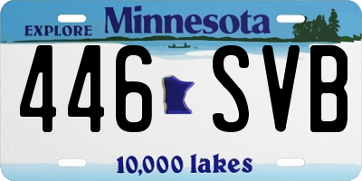 MN license plate 446SVB