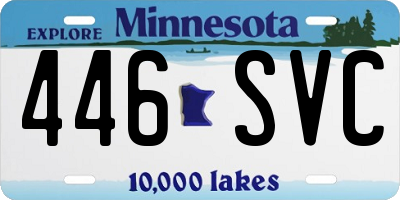 MN license plate 446SVC