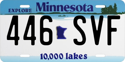 MN license plate 446SVF