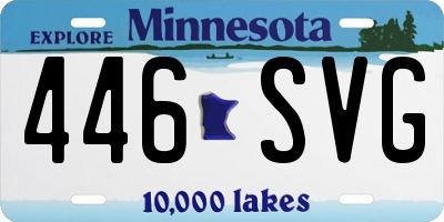 MN license plate 446SVG