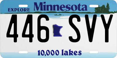 MN license plate 446SVY