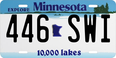 MN license plate 446SWI