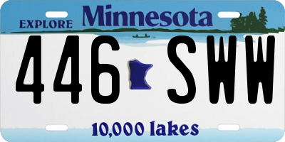 MN license plate 446SWW