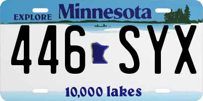 MN license plate 446SYX