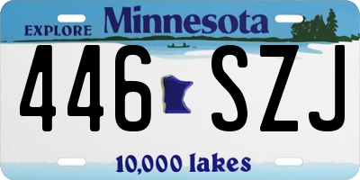 MN license plate 446SZJ