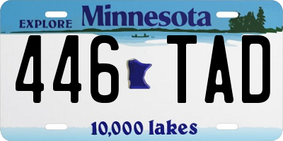 MN license plate 446TAD