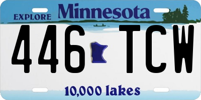 MN license plate 446TCW