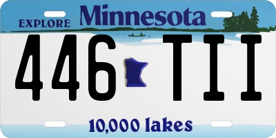 MN license plate 446TII