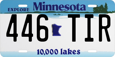 MN license plate 446TIR