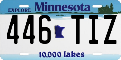 MN license plate 446TIZ