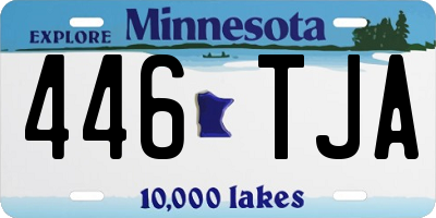 MN license plate 446TJA