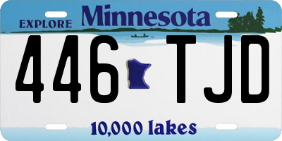 MN license plate 446TJD
