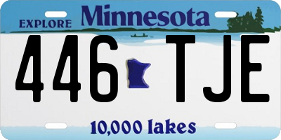 MN license plate 446TJE