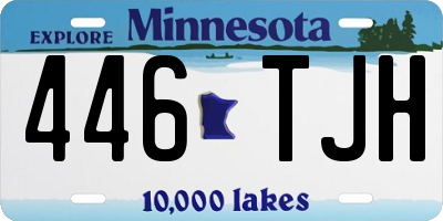 MN license plate 446TJH