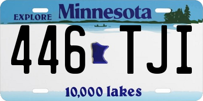 MN license plate 446TJI