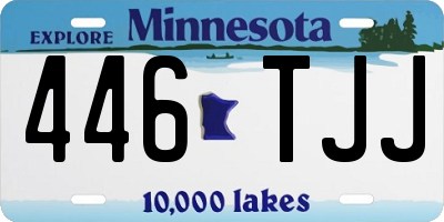 MN license plate 446TJJ