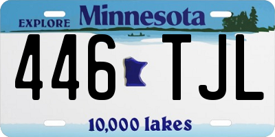 MN license plate 446TJL