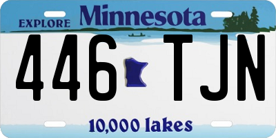 MN license plate 446TJN
